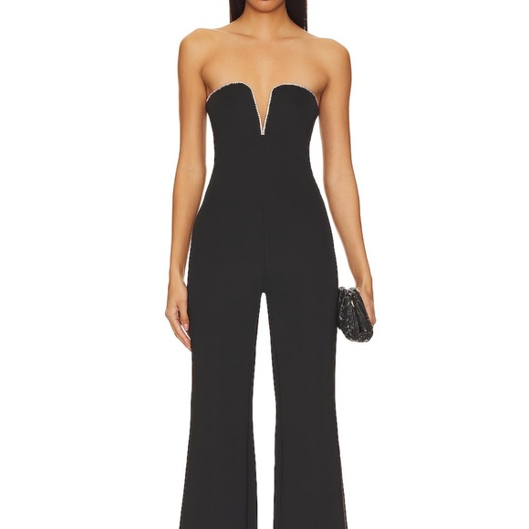 Good American Pants - Good American Black Strapless Jumpsuit